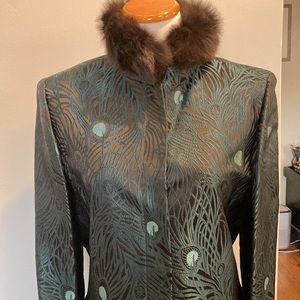 Dana Buchman Peacock Jacket Petite 12